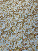 Metallic Corded Lace Design 54| New Creations Fabric & Foam Inc. - New Creations Fabric & Foam Inc