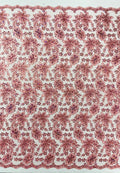 Metallic floral lace design embroidered 54" Wide | New Creations Fabric & Foam Inc. - New Creations Fabric & Foam Inc
