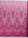 Modern Luxury Beaded Fabric Embroidered on a Mesh Lace 54” Wide| New Creations Fabric & Foam Inc. - New Creations Fabric & Foam Inc