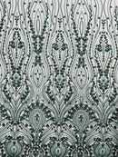 Modern Luxury Beaded Fabric Embroidered on a Mesh Lace 54” Wide| New Creations Fabric & Foam Inc. - New Creations Fabric & Foam Inc