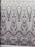 Modern Luxury Beaded Fabric Embroidered on a Mesh Lace 54” Wide| New Creations Fabric & Foam Inc. - New Creations Fabric & Foam Inc