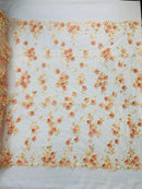 Multi Color 3d floral Daisy Design Embroider Lace 54" Wide| New Creations Fabric & Foam Inc. - New Creations Fabric & Foam Inc