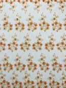 Multi Color 3D Floral Design Embroider with Pearls in a Mesh Lace Fabric| New Creations Fabric & Foam Inc. - New Creations Fabric & Foam Inc