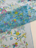 Multi Color Roses Glitter Design On A Mesh Lace Fabric| New Creations Fabric & Foam Inc - New Creations Fabric & Foam Inc