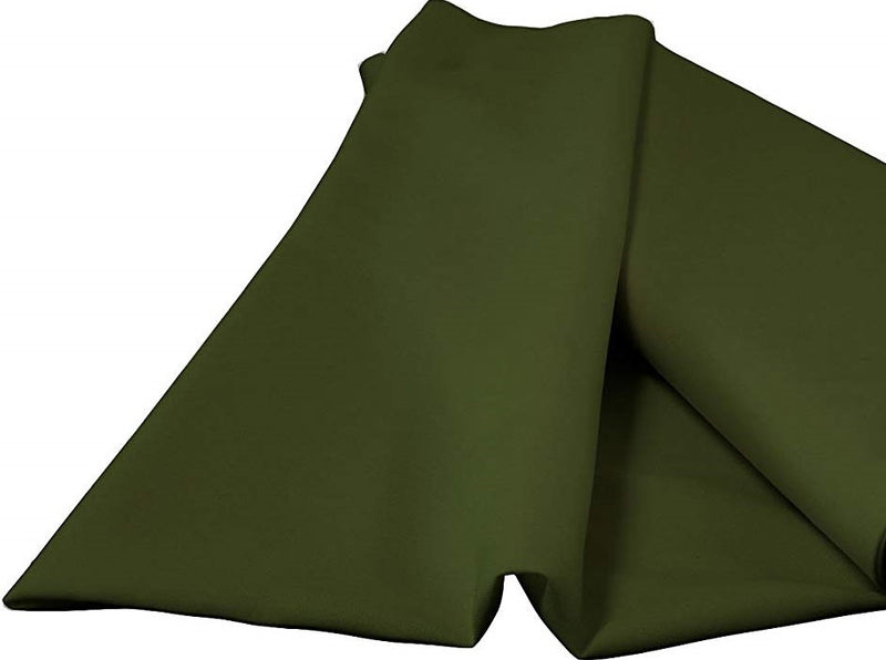 Olive 58/59" Wide 100% Premium Woven Polyester Poplin Fabric By The Yard