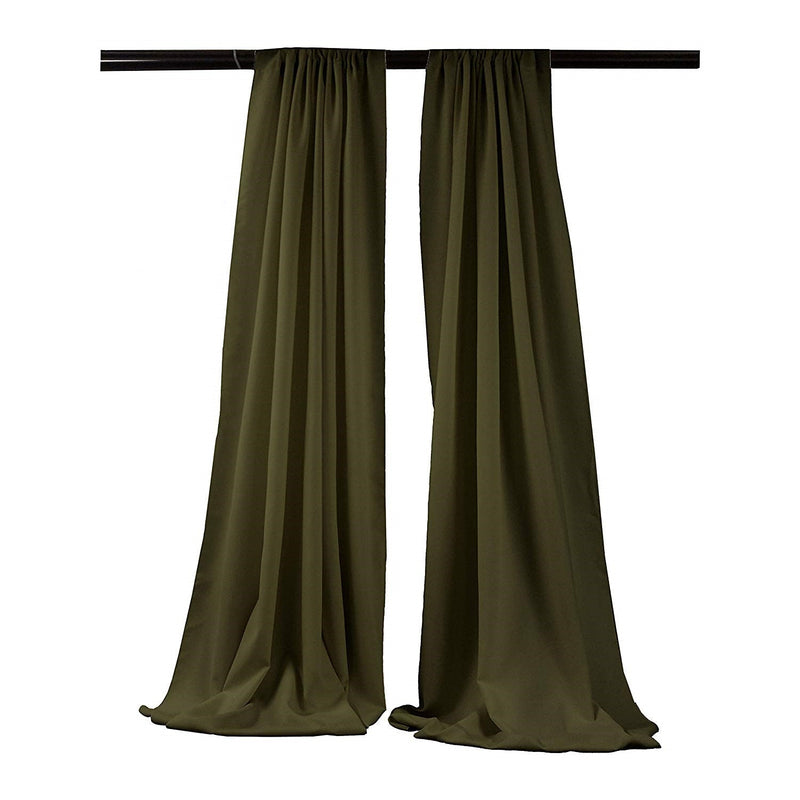 Backdrop Drape Curtain 5 Feet Wide x 9 Feet High, Polyester Poplin SEAMLESS 1 SETS.