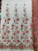 Orquidia 3d satin flower glitter fabric| New Creations Fabric & Foam Inc. - New Creations Fabric & Foam Inc