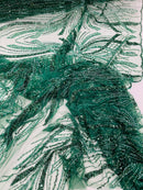 Palm Beaded Damask Design Fabric| New Creations Fabric & Foam Inc. - New Creations Fabric & Foam Inc