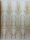 Palm Beaded Damask Design Fabric| New Creations Fabric & Foam Inc. - New Creations Fabric & Foam Inc