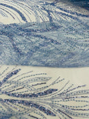 Palm Beaded Damask Design Fabric| New Creations Fabric & Foam Inc. - New Creations Fabric & Foam Inc