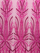 Palm Beaded Damask Design Fabric| New Creations Fabric & Foam Inc. - New Creations Fabric & Foam Inc