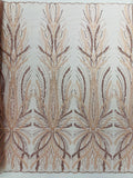 Palm Beaded Damask Design Fabric| New Creations Fabric & Foam Inc. - New Creations Fabric & Foam Inc