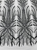 Palm Beaded Damask Design Fabric| New Creations Fabric & Foam Inc. - New Creations Fabric & Foam Inc