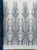 Palm Beaded Damask Design Fabric| New Creations Fabric & Foam Inc. - New Creations Fabric & Foam Inc