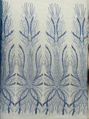 Palm Beaded Damask Design Fabric| New Creations Fabric & Foam Inc. - New Creations Fabric & Foam Inc