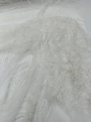 Palm Beaded Damask Design Fabric| New Creations Fabric & Foam Inc. - New Creations Fabric & Foam Inc