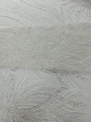 Palm Beaded Damask Design Fabric| New Creations Fabric & Foam Inc. - New Creations Fabric & Foam Inc