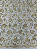 PAMELA FLORAL EMBRIDERY LACE (By The Yard) - New Creations Fabric & Foam Inc