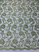 PAMELA FLORAL EMBRIDERY LACE (By The Yard) - New Creations Fabric & Foam Inc