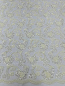 PAMELA FLORAL EMBRIDERY LACE (By The Yard) - New Creations Fabric & Foam Inc