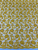 PAMELA FLORAL EMBRIDERY LACE (By The Yard) - New Creations Fabric & Foam Inc