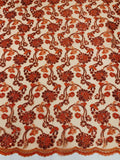 PAMELA FLORAL EMBRIDERY LACE (By The Yard) - New Creations Fabric & Foam Inc