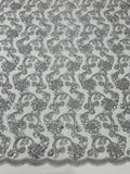 PAMELA FLORAL EMBRIDERY LACE (By The Yard) - New Creations Fabric & Foam Inc