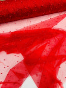 Pearl Glitter Studded Mesh Fabric| New Creations Fabric & Foam Inc. - New Creations Fabric & Foam Inc