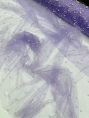 Pearl Glitter Studded Mesh Fabric| New Creations Fabric & Foam Inc. - New Creations Fabric & Foam Inc