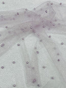 Pearl Glitter Studded Mesh Fabric| New Creations Fabric & Foam Inc. - New Creations Fabric & Foam Inc