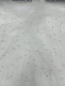 Pearl Glitter Studded Mesh Fabric| New Creations Fabric & Foam Inc. - New Creations Fabric & Foam Inc