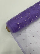 Pearl Glitter Studded Mesh Fabric| New Creations Fabric & Foam Inc. - New Creations Fabric & Foam Inc