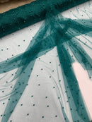 Pearl Glitter Studded Mesh Fabric| New Creations Fabric & Foam Inc. - New Creations Fabric & Foam Inc