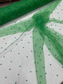 Pearl Glitter Studded Mesh Fabric| New Creations Fabric & Foam Inc. - New Creations Fabric & Foam Inc