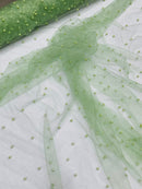 Pearl Glitter Studded Mesh Fabric| New Creations Fabric & Foam Inc. - New Creations Fabric & Foam Inc