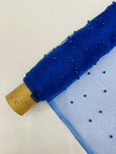 Pearl Glitter Studded Mesh Fabric| New Creations Fabric & Foam Inc. - New Creations Fabric & Foam Inc