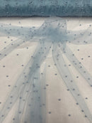 Pearl Glitter Studded Mesh Fabric| New Creations Fabric & Foam Inc. - New Creations Fabric & Foam Inc