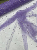 Pearl Glitter Studded Mesh Fabric| New Creations Fabric & Foam Inc. - New Creations Fabric & Foam Inc