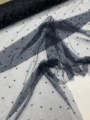 Pearl Glitter Studded Mesh Fabric| New Creations Fabric & Foam Inc. - New Creations Fabric & Foam Inc