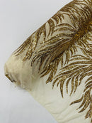 Phoenix Sequin Feather Fabric 54” Wide| New Creations Fabric & Foam Inc. - New Creations Fabric & Foam Inc