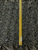 Pleated Stretch Satin Ruffle lace Trim With Hologram Sequin/24" Wide| New Creations Fabric & Foam Inc. - New Creations Fabric & Foam Inc