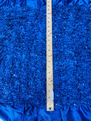 Pleated Stretch Satin Ruffle lace Trim With Hologram Sequin/24" Wide| New Creations Fabric & Foam Inc. - New Creations Fabric & Foam Inc