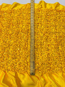 Pleated Stretch Satin Ruffle lace Trim With Hologram Sequin/24" Wide| New Creations Fabric & Foam Inc. - New Creations Fabric & Foam Inc