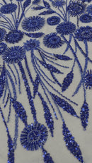 Luxury 3D Floral/Butterfly Beaded lace 54” Wide| New Creations Fabric & Foam Inc.