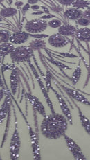 Luxury 3D Floral/Butterfly Beaded lace 54” Wide| New Creations Fabric & Foam Inc.