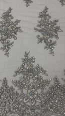 Small Floral Damask Lace 54" Wide| New Creations Fabric & Foam Inc.