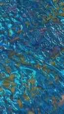 Splatter Foil Paint Metallic Print on a 4-way Stretch Tie Dye Nylon Spandex | New Creations Fabric & Foam Inc.