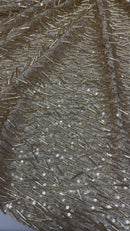 Vegas Beaded Sequin Stretch Mesh 54" Wide| New Creations Fabric & Foam Inc.