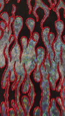 Hot Rod Flame Spandex 58" Wide| New Creations Fabric & Foam Inc.