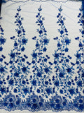 Princess Glitter 3d floral design fabric lace| New Creations Fabric & Foam Inc. - New Creations Fabric & Foam Inc